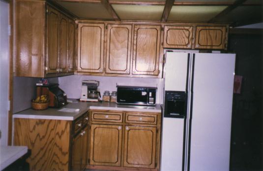 On the left there used to be a window and this was the old dining area.
