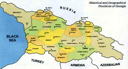Georgian Regional Map