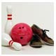 Picture of Bowling Pins with Ball and Shoes