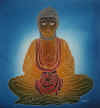 buddah batik schilderij